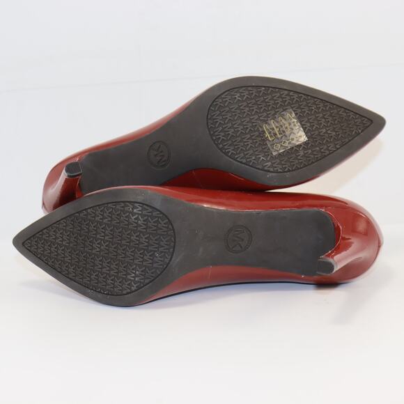 Michael Kors Red Patent Leather Pumps Pointed Toe Heels Size 9M NWOT - Picture 5 of 6